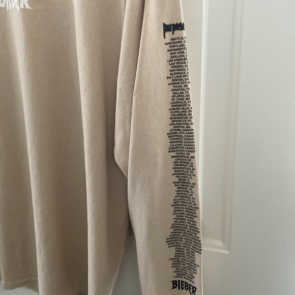 2016 Justin Bieber Purpose World Tour Brooklyn New York Long Sleeve Tee Shirt - Picture 7 of 9